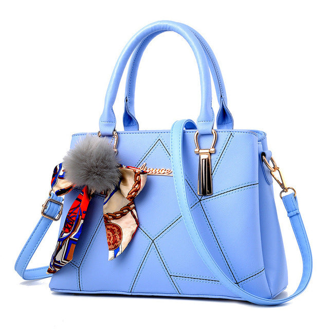 Geometric PU Satchel Bag