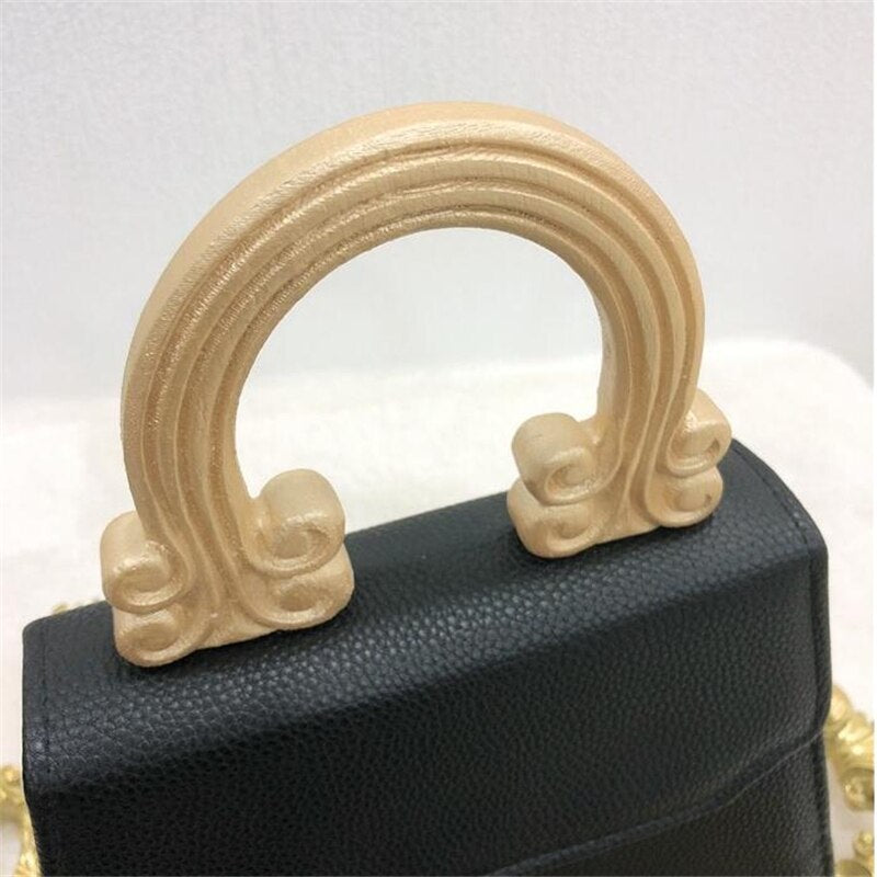 Vintage Tassel Wooden-Handle Bag