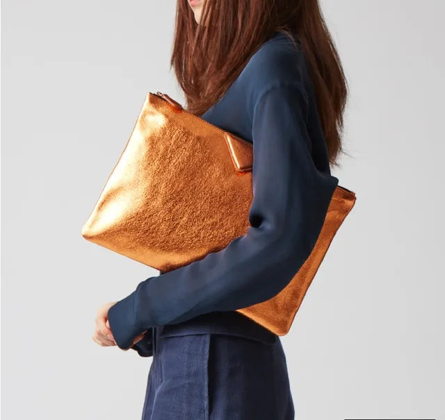 Silver Envelope Clutch