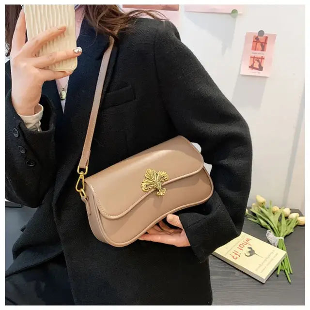 Textured PU Shoulder & Crossbody Bag