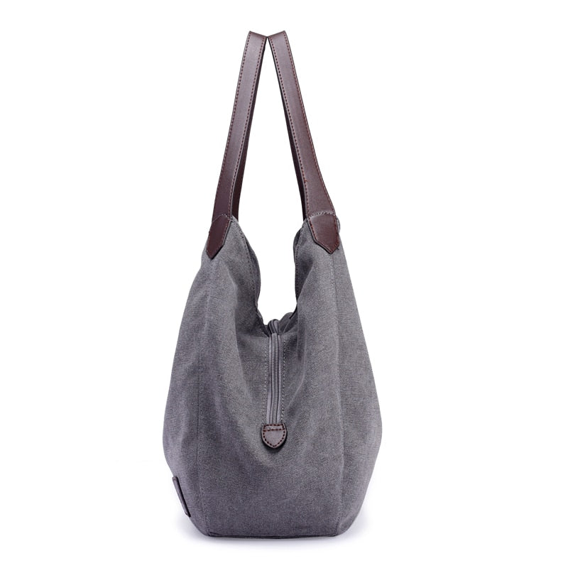 Plier Large Canvas Zipper Shoulder Bag