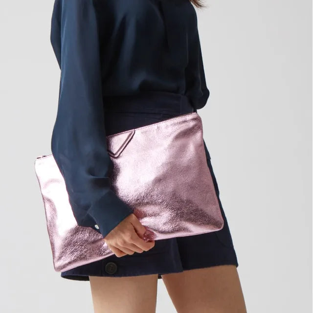 Silver Envelope Clutch