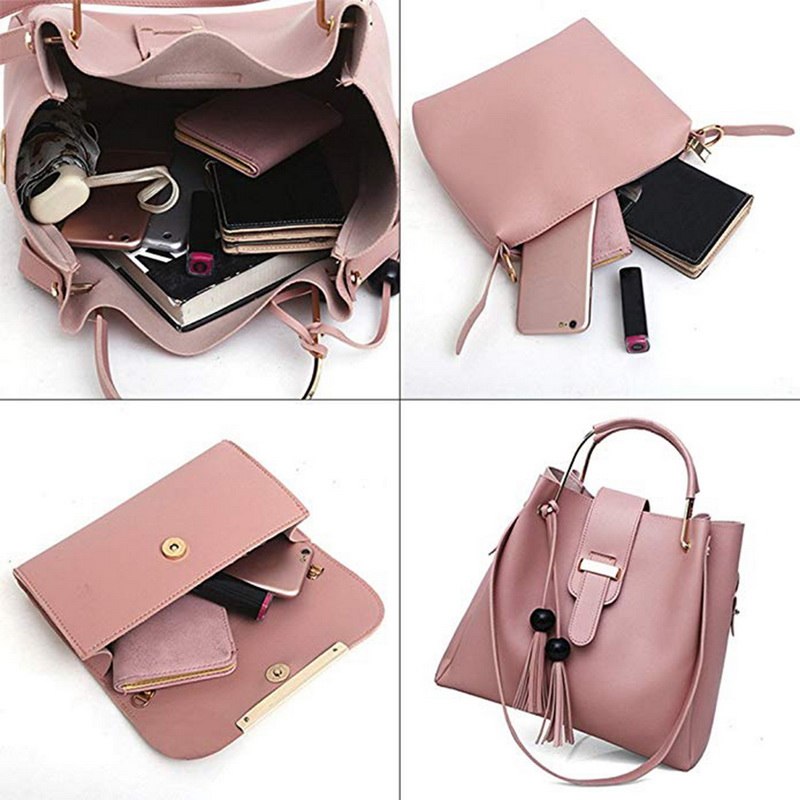 Laamei Three-Piece PU Handbag Set