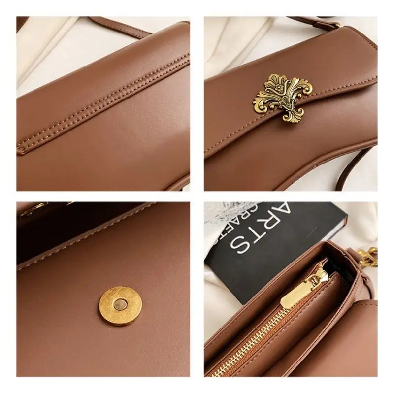 Textured PU Shoulder & Crossbody Bag