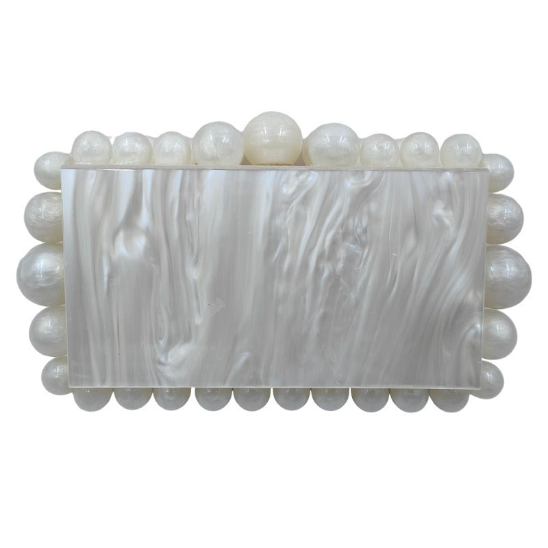 Gold-Foil Acrylic Box Clutch