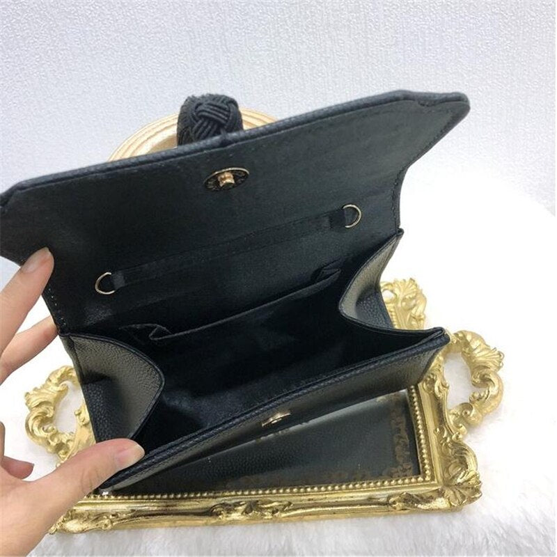 Vintage Tassel Wooden-Handle Bag