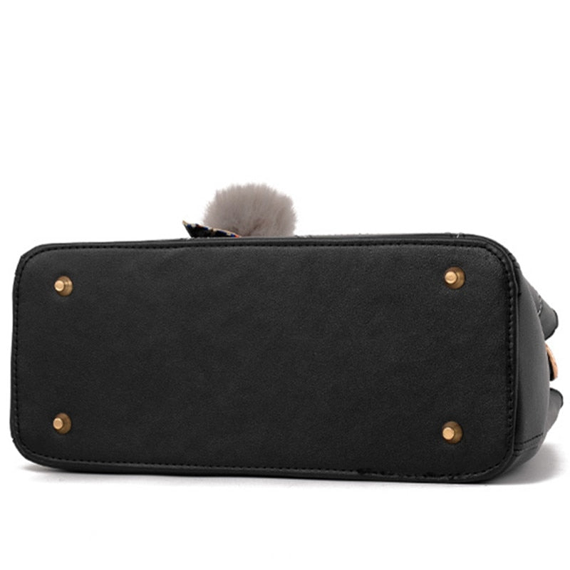 Geometric PU Satchel Bag