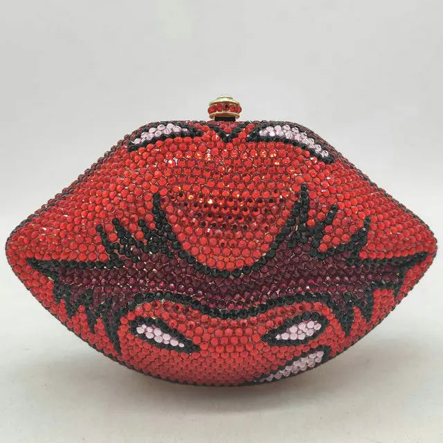 Rhinestone Metal Evening Clutch