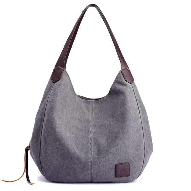 Plier Large Canvas Zipper Shoulder Bag