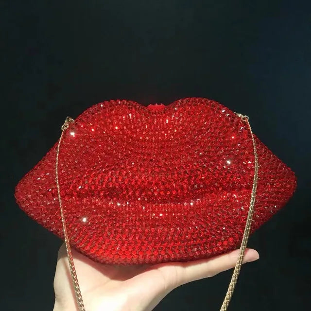 Leopard-Print Rhinestone Evening Clutch