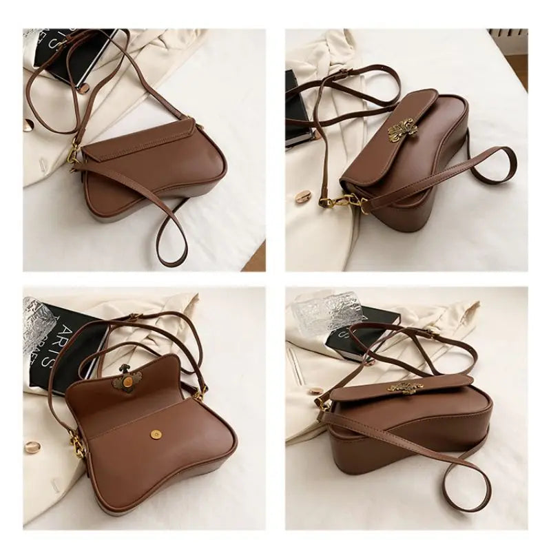 Textured PU Shoulder & Crossbody Bag