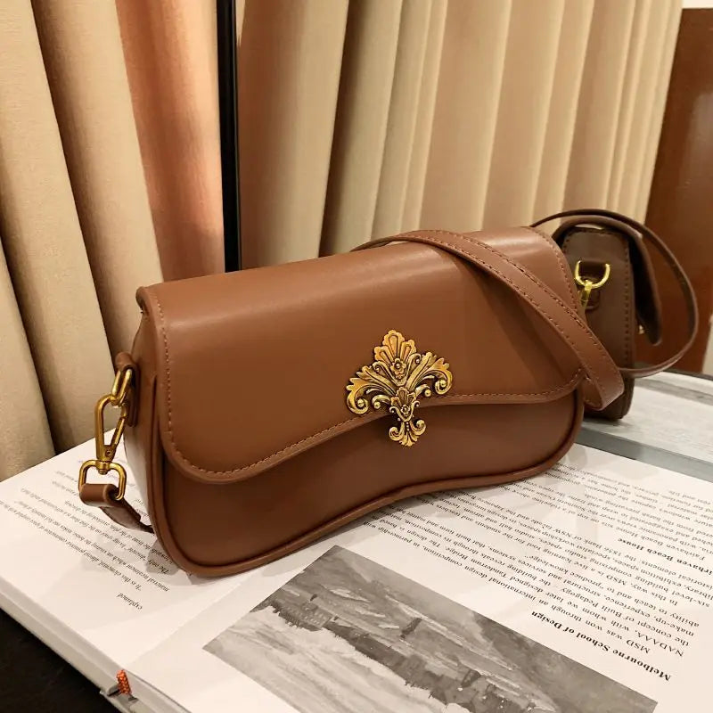 Textured PU Shoulder & Crossbody Bag