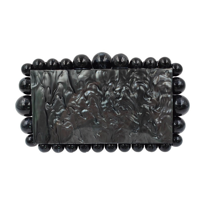 Gold-Foil Acrylic Box Clutch