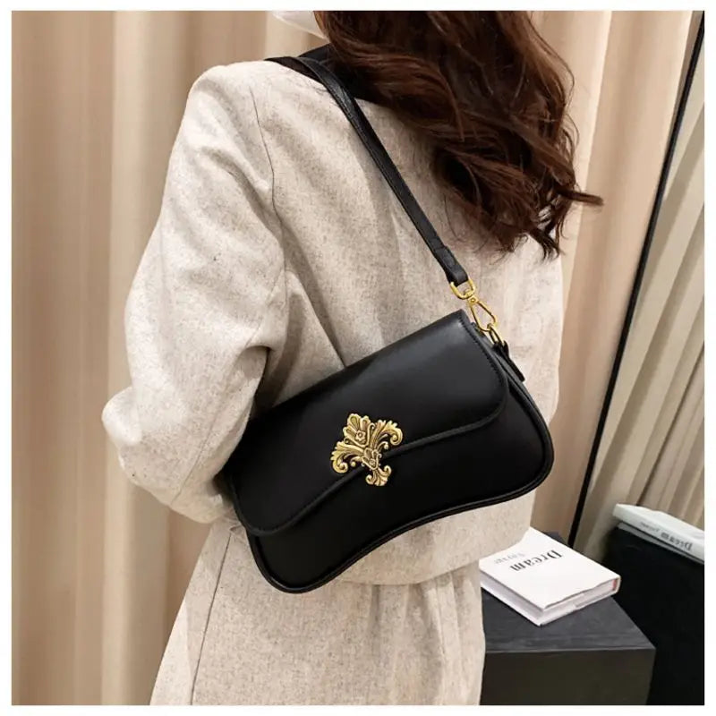 Textured PU Shoulder & Crossbody Bag