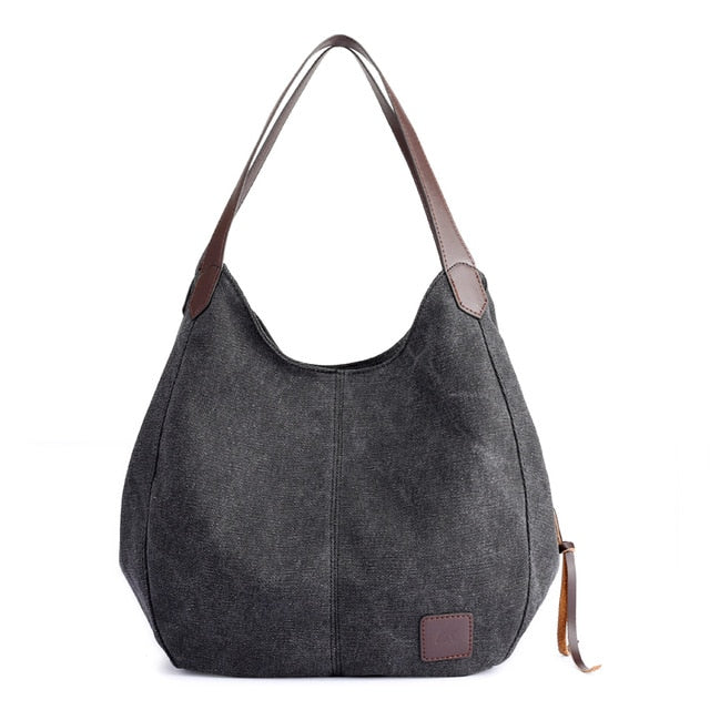 Plier Large Canvas Zipper Shoulder Bag