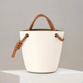 Contrast Drawstring Bucket Bag