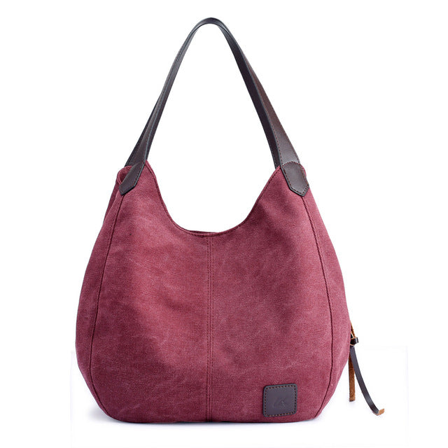 Plier Large Canvas Zipper Shoulder Bag