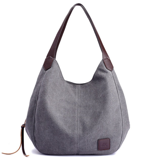 Plier Large Canvas Zipper Shoulder Bag