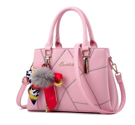 Geometric PU Satchel Bag