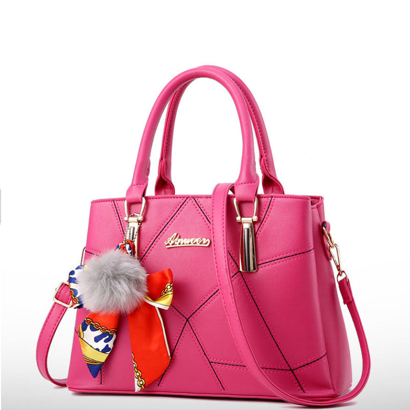 Geometric PU Satchel Bag