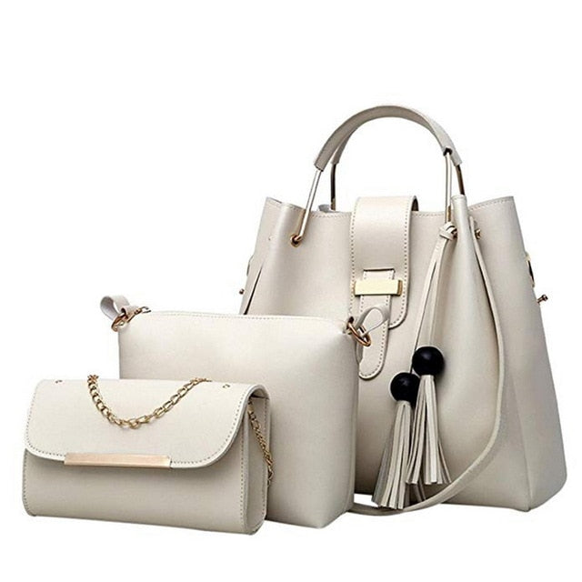 Laamei Three-Piece PU Handbag Set
