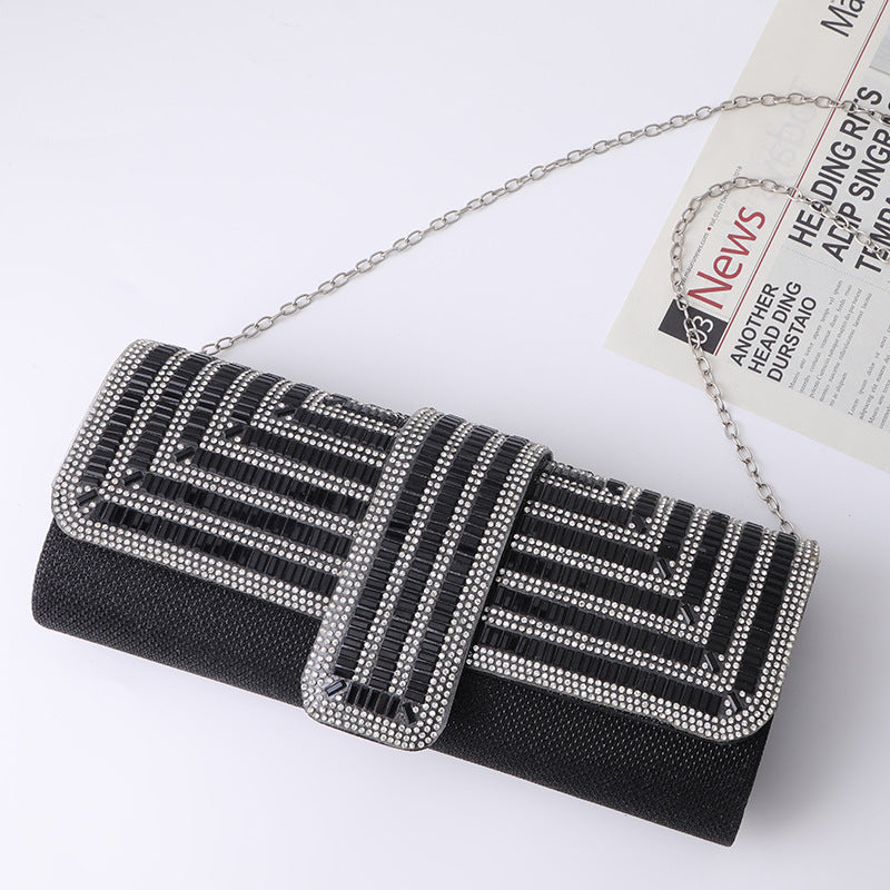 Chain-Handle Evening Bag