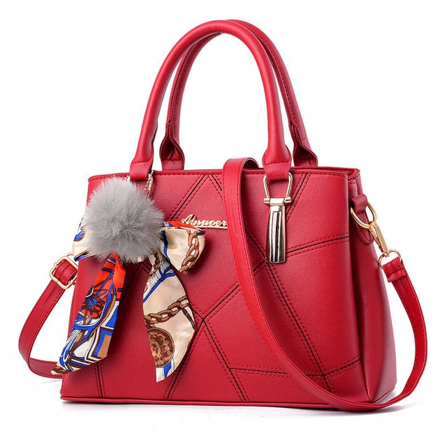 Geometric PU Satchel Bag