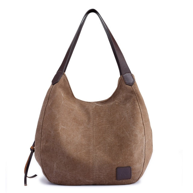 Plier Large Canvas Zipper Shoulder Bag
