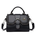 Magnetic-Clasp PU Shoulder Bag