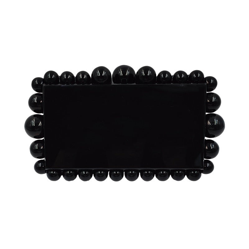 Gold-Foil Acrylic Box Clutch
