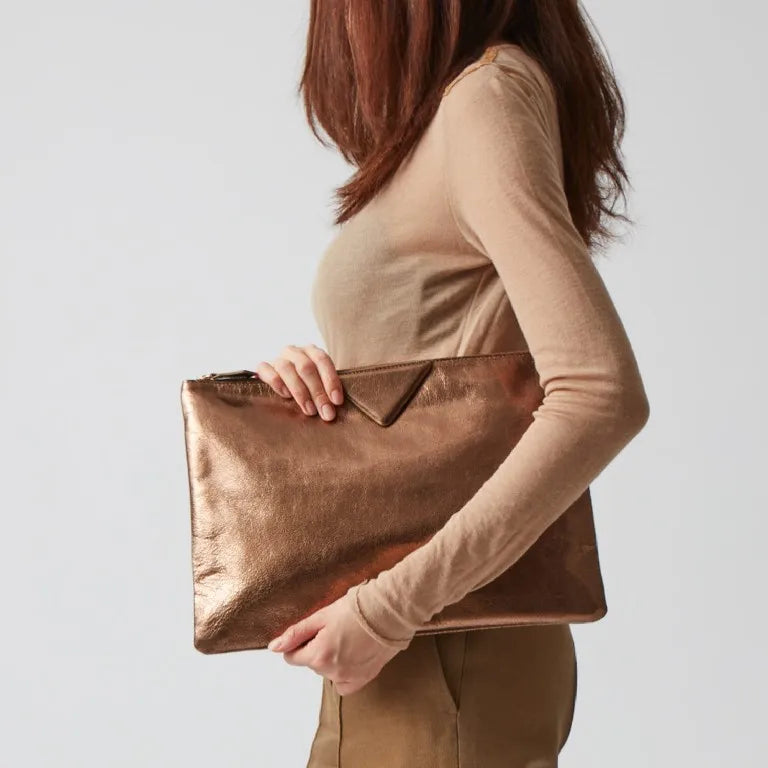 Silver Envelope Clutch