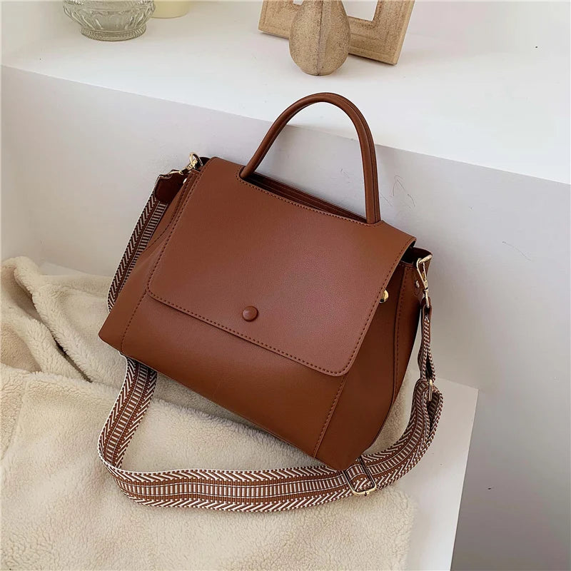 Retro Soft PU Tote Bag